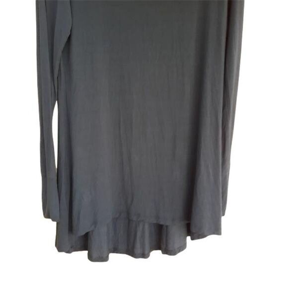 Cuddl Duds Jersey Knit Draped Scoop Neck Long Sleeve Tunic Shirt Dress Blk Sz M - Picture 4 of 10